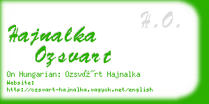 hajnalka ozsvart business card